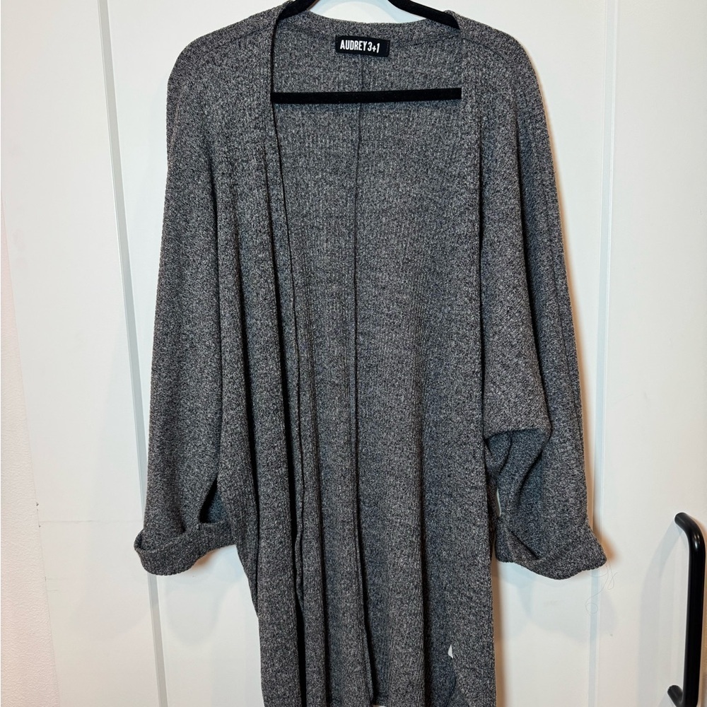 Audrey 3+1 Cardigan Slouchy Thigh Length Size Medium